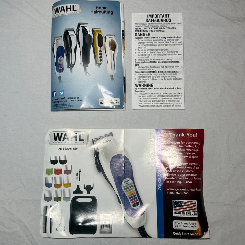 Wahl Men’s Color Pro Plus Corded Electric Clipper Set 20 Pieces EUC - Picture 6 of 9